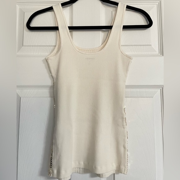 Express Gold Sequin Tank Top - Picture 2 of 4